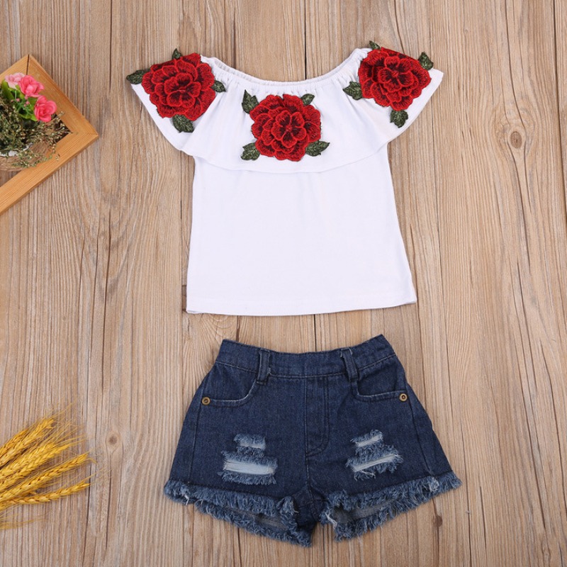 

Lovely Trendy Print White Girl Two-piece Shorts Set