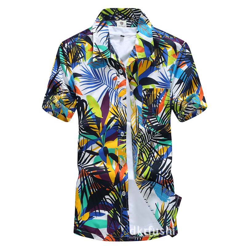 

Lovely Stylish Plants Print Green Shirt
