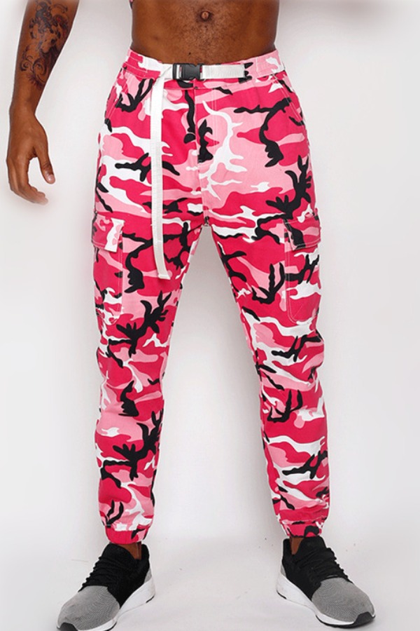 

Lovely Casual Camo Print Red Pants, Red camouflage