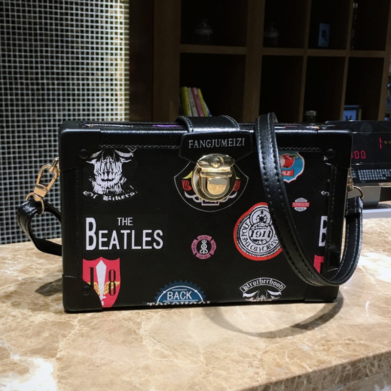 

Lovely Stylish Print Black Crossbody Bag