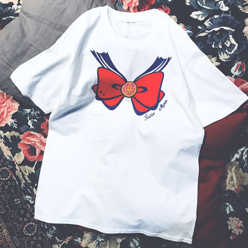 

Lovely Casual O Neck Print White Plus Size T-shirt