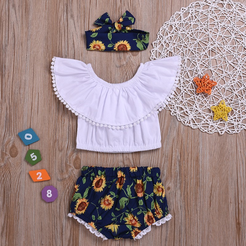 

Lovely Sweet Print White Girl Two-piece Shorts Set