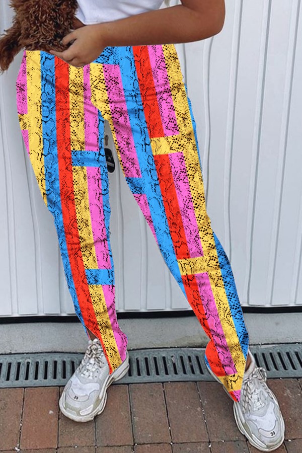 

Lovely Stylish Print Multicolor Pants, Multi