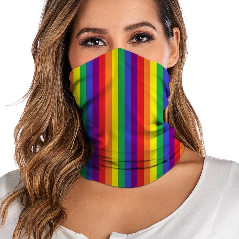 

Lovely Leisure Striped Multicolor Face Scarf, Multicolor mstn