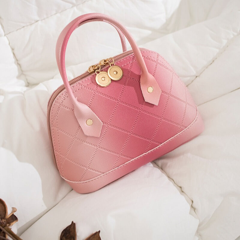 

Lovely Stylish Zipper Design Pink Crossbody Bag