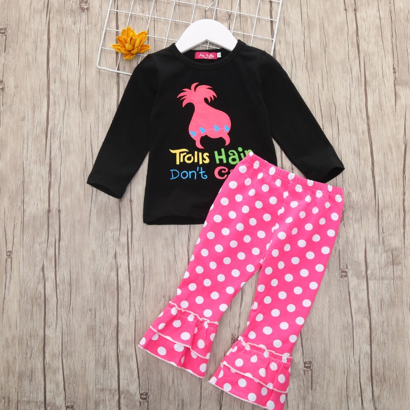 

lovely Casual Print Black Girl Two-piece Pants Set