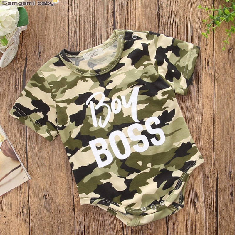 

lovely Leisure Camo Print Boy One-piece Romper
