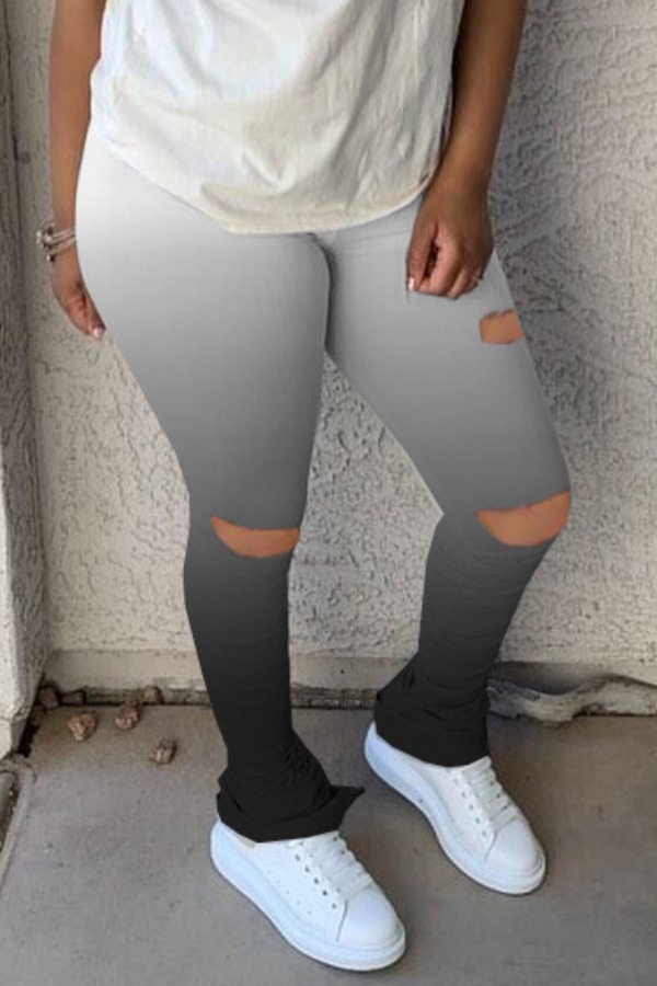 

lovely Sportswear Hollow-out Black Pants