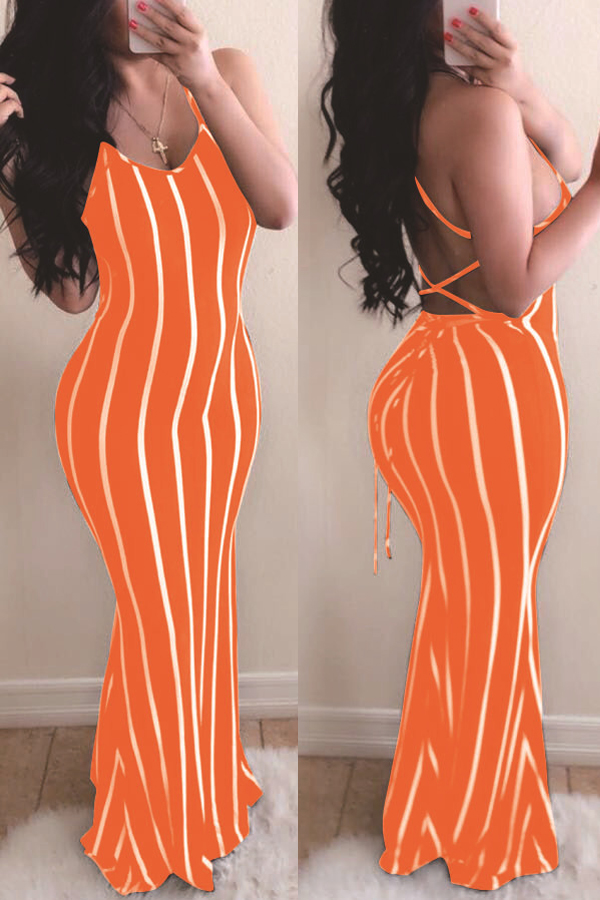 

lovely Sexy Striped Croci Maxi Dress