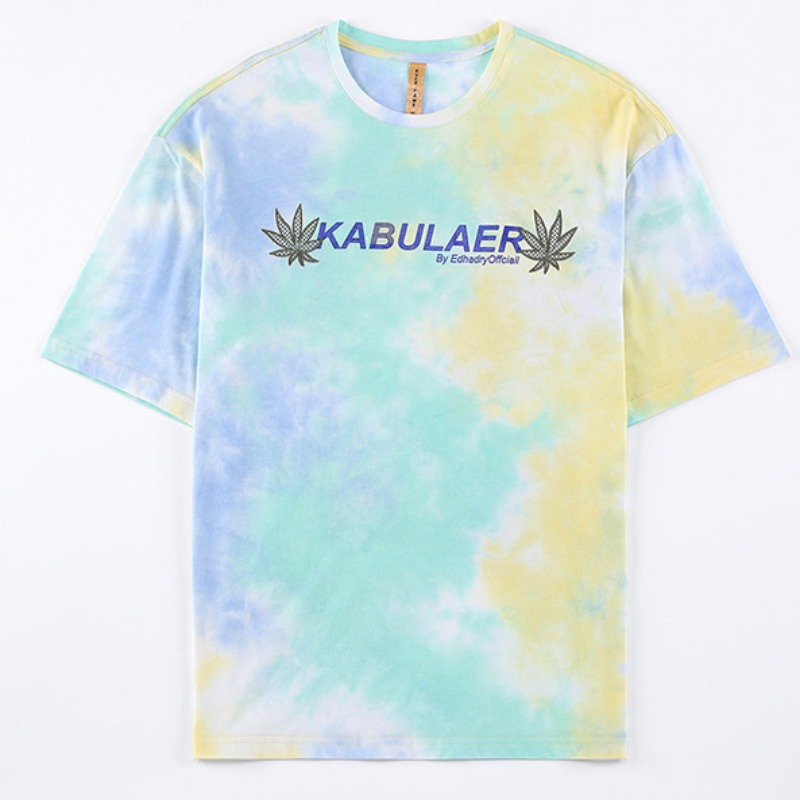 

lovely Leisure O Neck Tie-dye Multicolor T-shirt, Multi