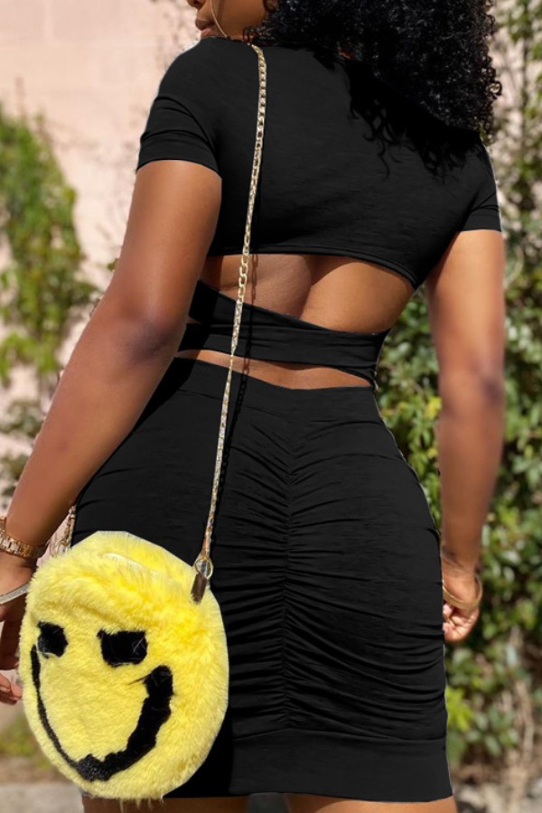 

LW Sexy Hollow-out Black Two-piece Skirt Set
