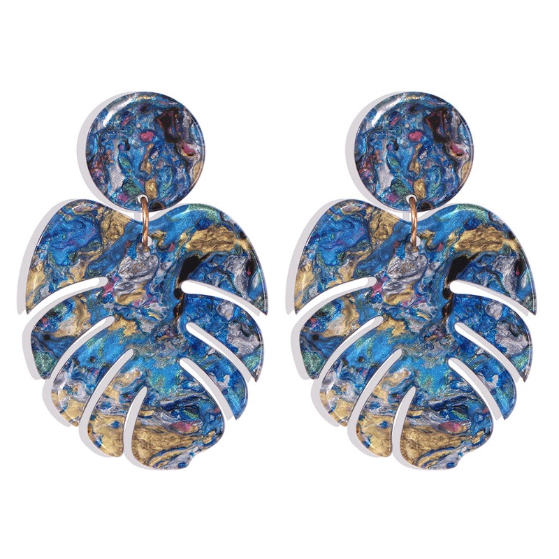 

lovely Bohemian Leaf Blue Earring