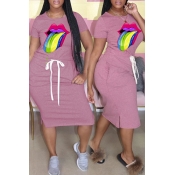 LW Plus Size Lip Print Dress