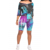 LW Tie-dye Stretchy Shorts Set