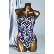 Lovely Print Multicolor One-piece Swimsuit
