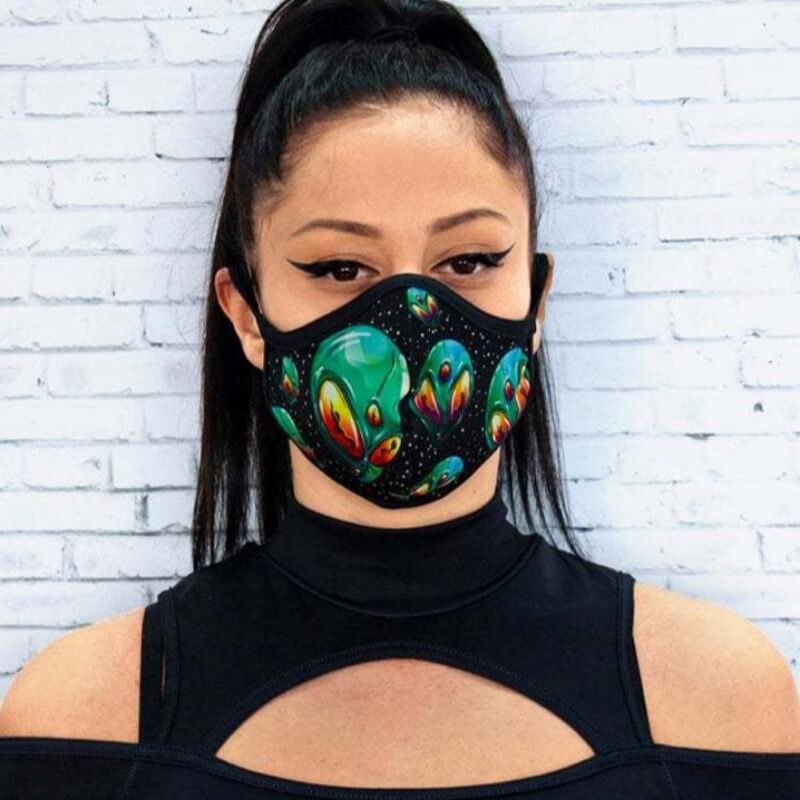 

Lovely Stylish Print Dustproof Green Face Protection