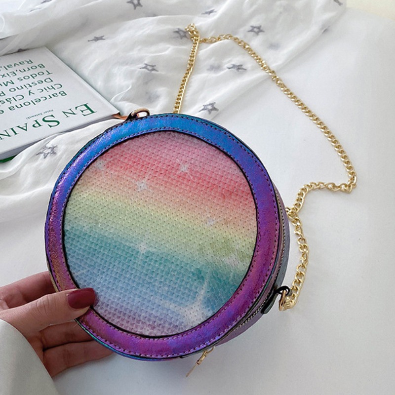 

lovely Stylish Chain Strap Multicolor Crossbody Bag, Multi