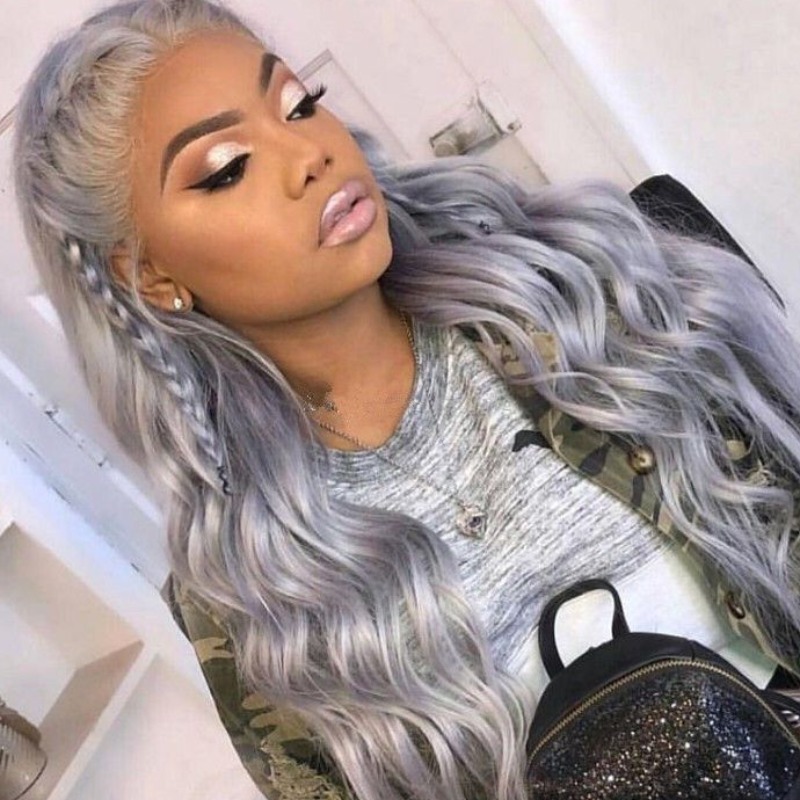 

Lovely Trendy Hign-temperature Silver Resistance Wigs