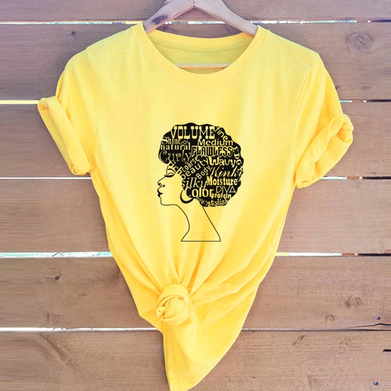 

lovely Leisure O Neck Print Yellow T-shirt