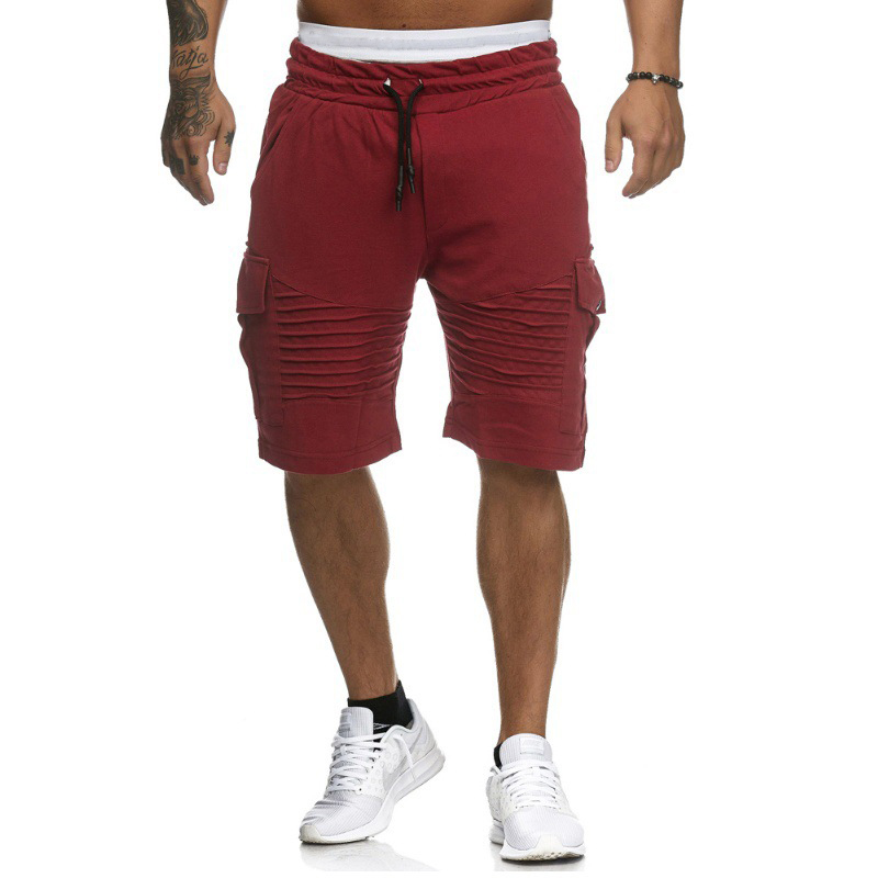 

Men Lovely Casual Pocket Patched Red Shorts