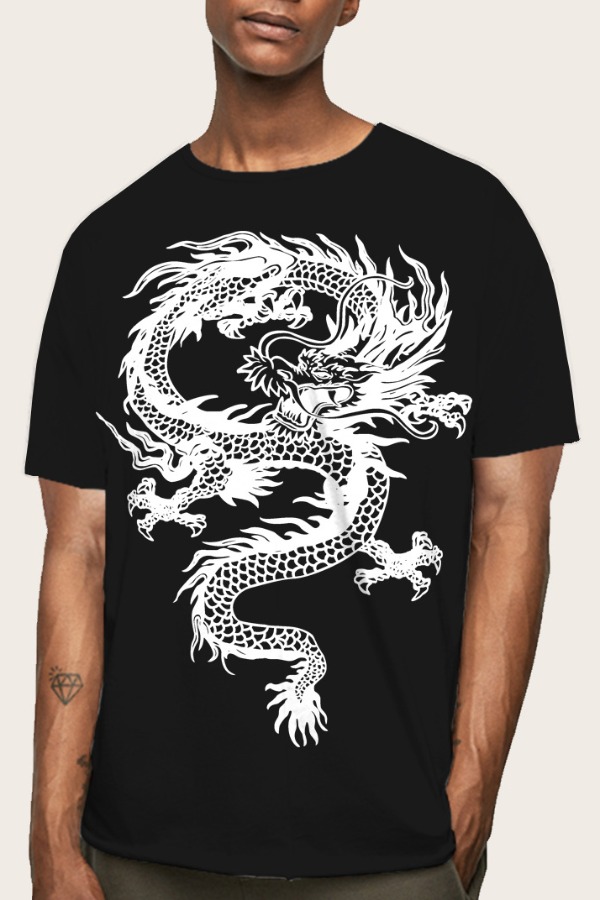 

lovely Casual O Neck Print Black T-shirt