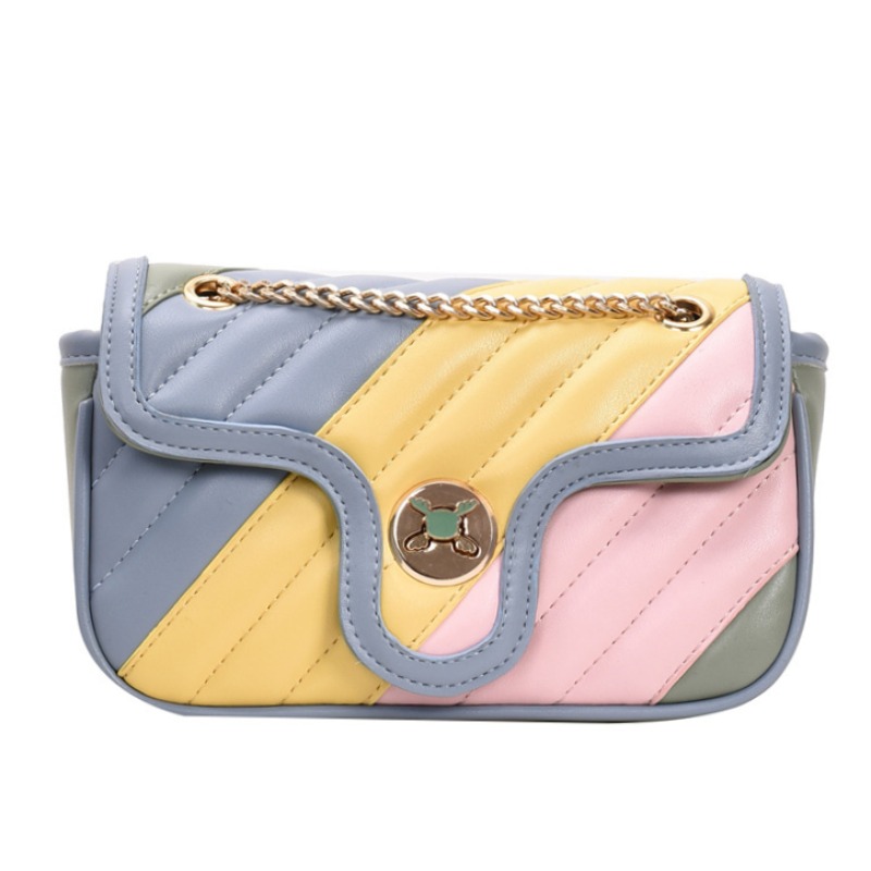 

lovely Chic Chain Strap Multicolor Crossbody Bag, Multi