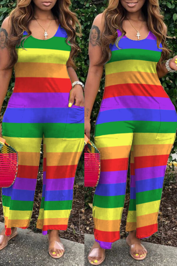 rainbow one piece jumpsuit