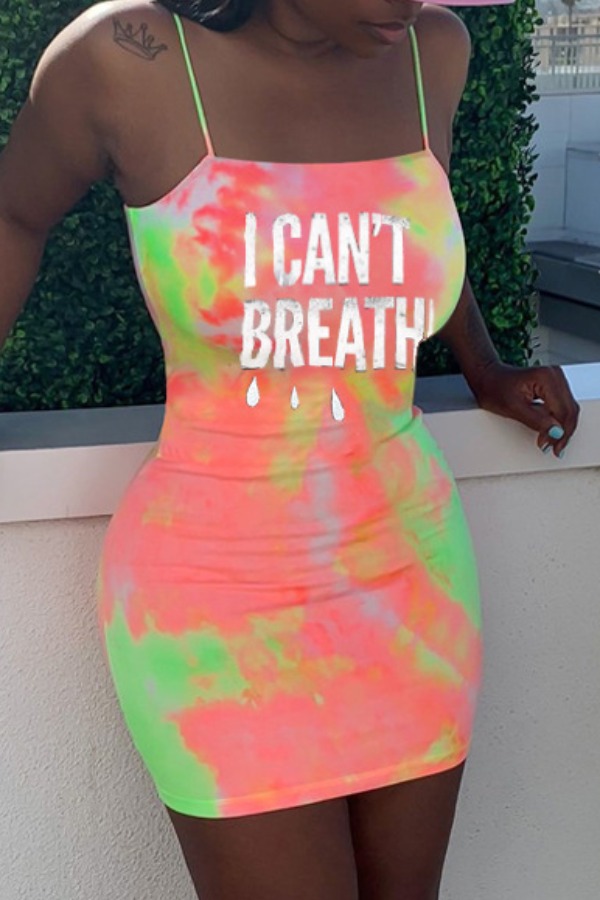 

lovely Stylish Tie-dye Multicolor Mini Dress, Multi