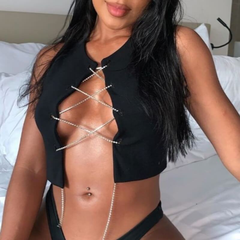 

Lovely Sexy Bandage Design Black Camisole