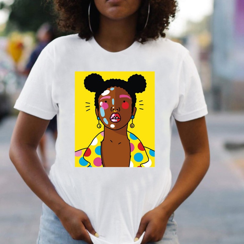 

lovely Leisure O Neck Print Yellow T-shirt