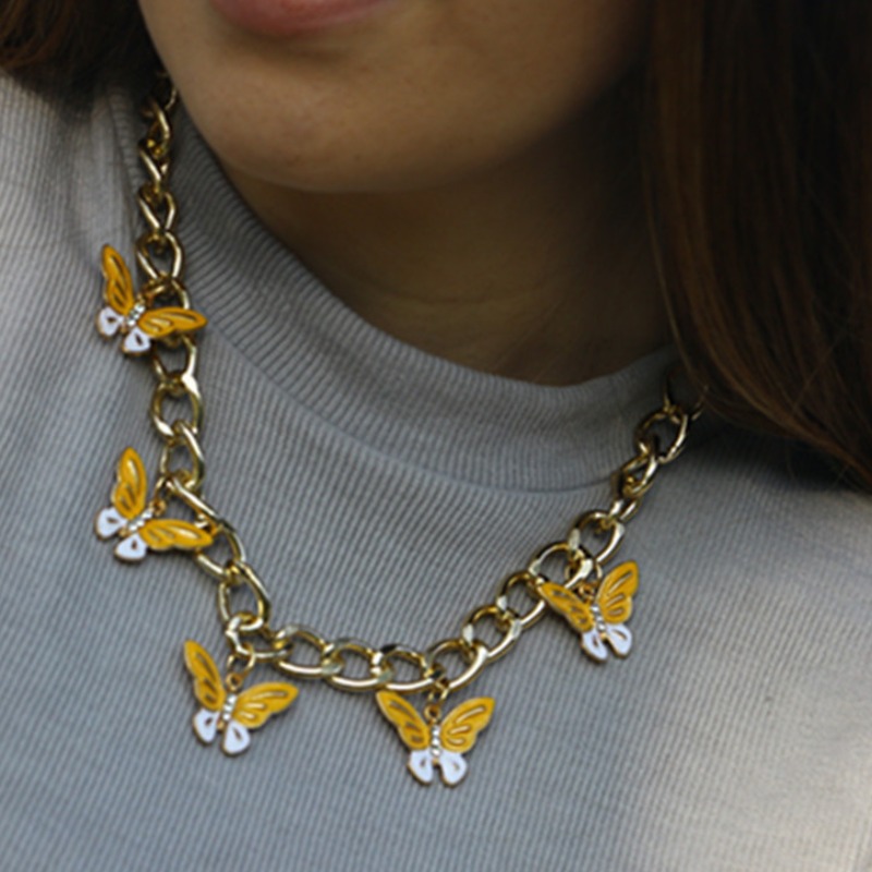 

lovely Sweet Butterfly Yellow Necklace