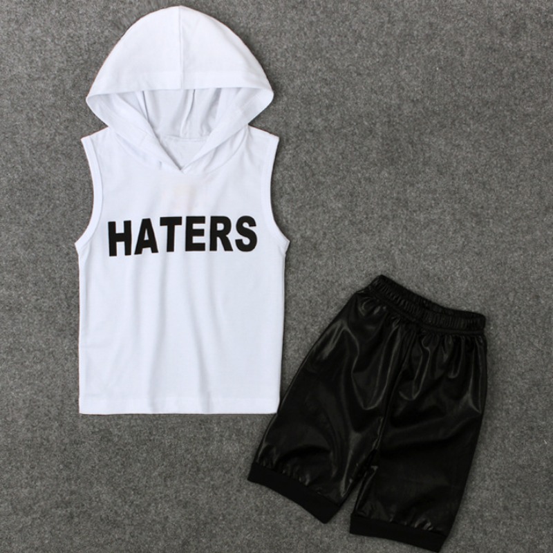 

lovely Casual Letter Print White Boy Two-piece Shorts Set