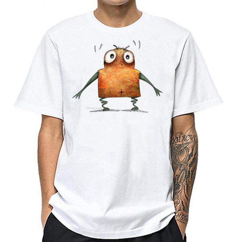 

lovely Casual O Neck Print White T-shirt
