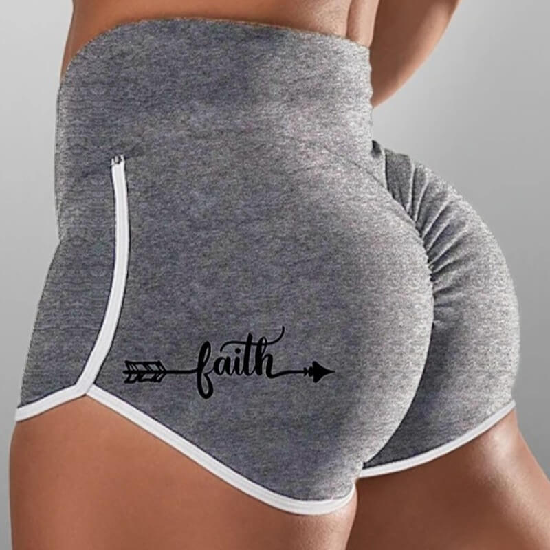 

Lovely Sportswear Letter Print Grey Shorts