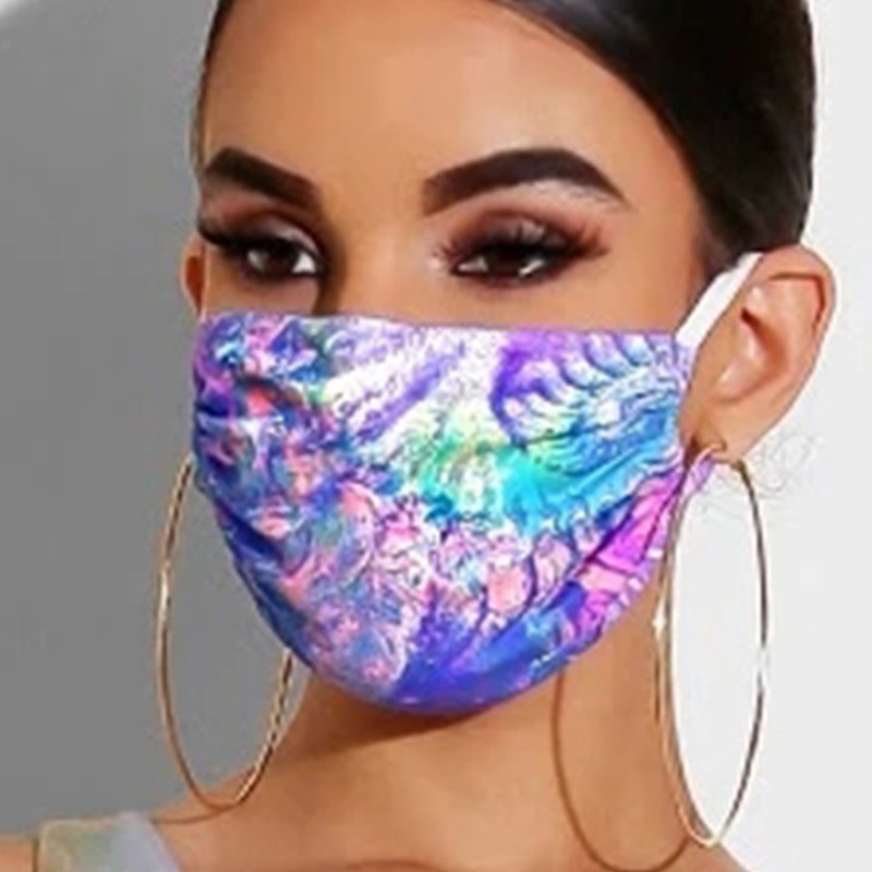 

Lovely Print Blue Face Mask