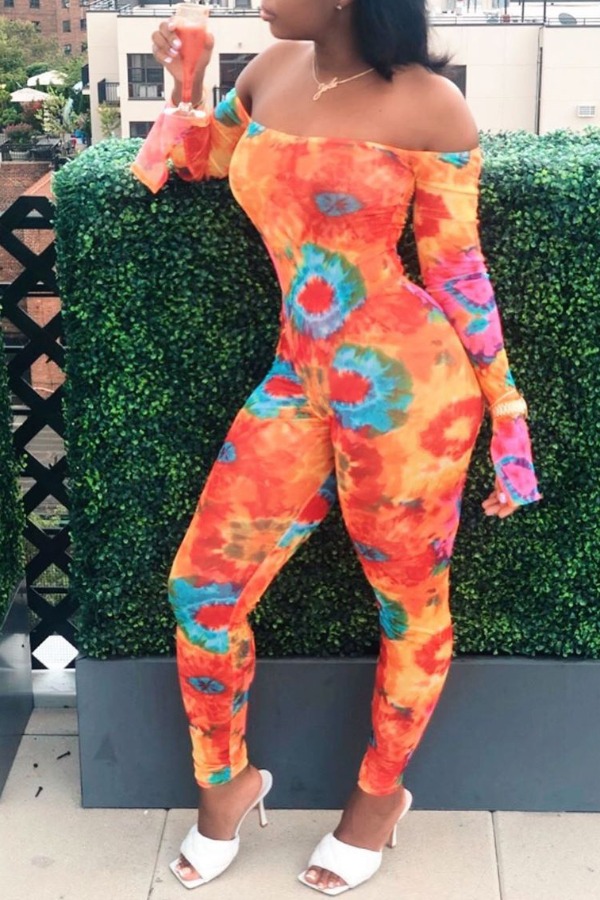 

lovely Trendy Tie-dye Multicolor One-piece Jumpsuit, Multi