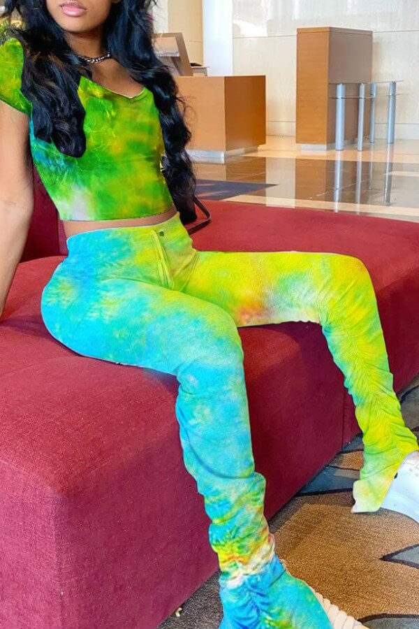 

LW Tie Dye Yellow Pants Set