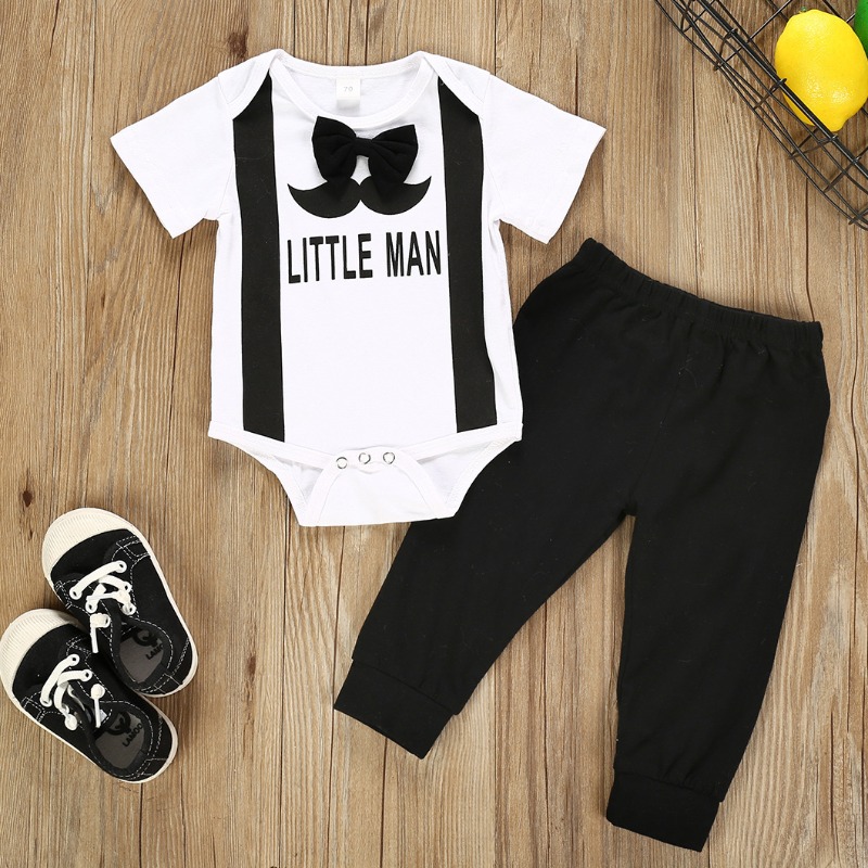 

lovely Casual Letter Print White Boy Two-piece Pants Set