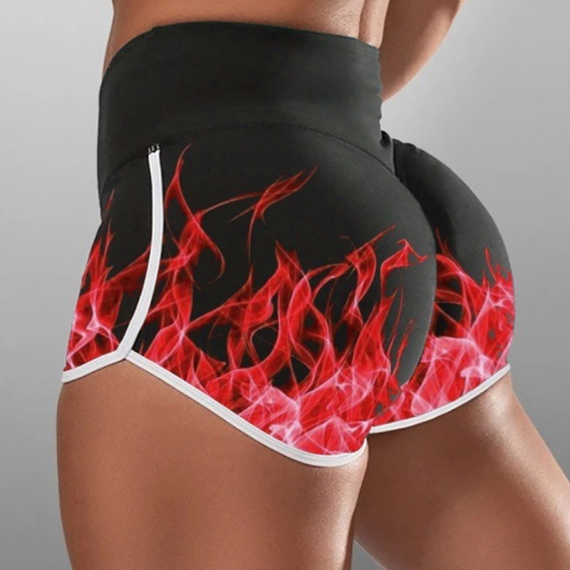 

lovely Sportswear Print Red Shorts