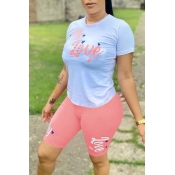 LW Love Letter Print Shorts Set