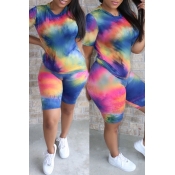 LW Casual Tie Dye Pink Two Piece Shorts Set