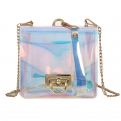 lovely Chic Chain Strap Clear Luctte Crossbody Bag