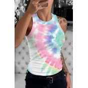 lovely Trendy Tie-dye Pink Camisole