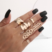 lovely Trendy 6-piece Gold Ring