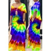 LW Street Tie-dye Green Maxi Dress