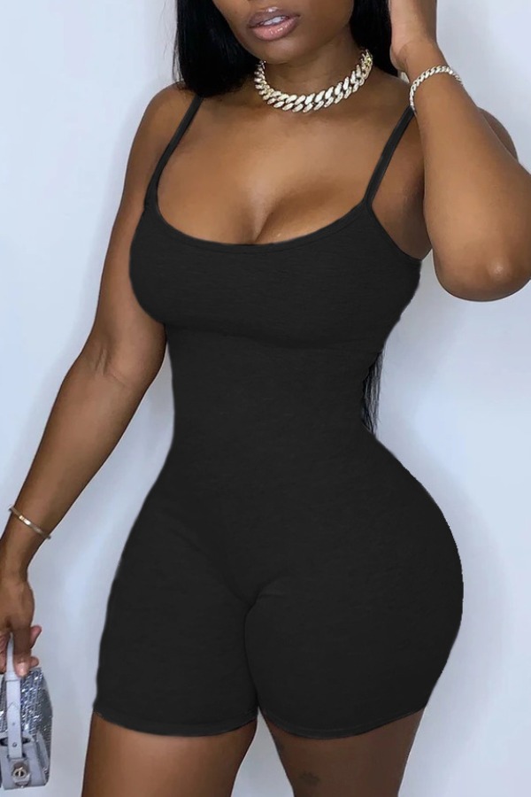 

lovely Sexy Skinny Black One-piece Romper