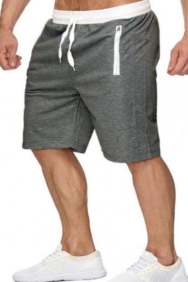 

Men lovely Casual Lace-up Dark Grey Shorts