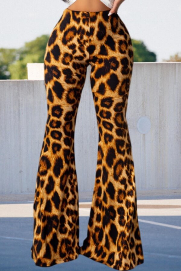 Lovely Trendy Leopard Print Pants