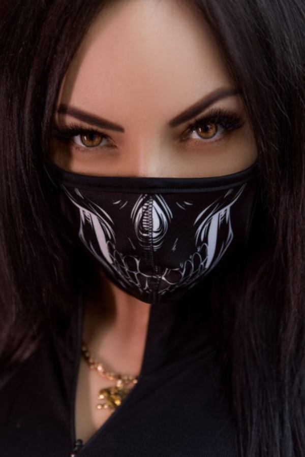 

lovely Print Black Face Mask