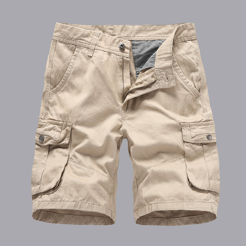 

Lovely Sportswear Pocket Patched Khaki Shorts